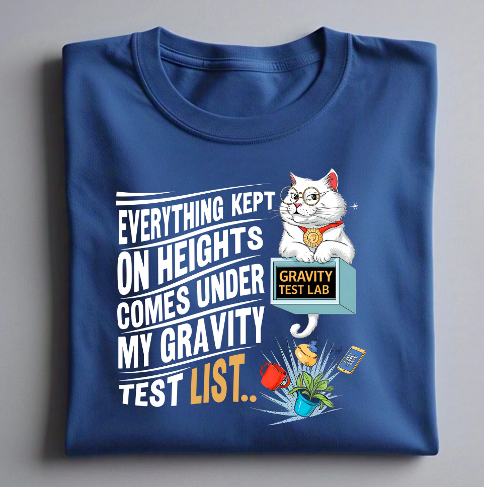 Gravity test Unisex tshirt