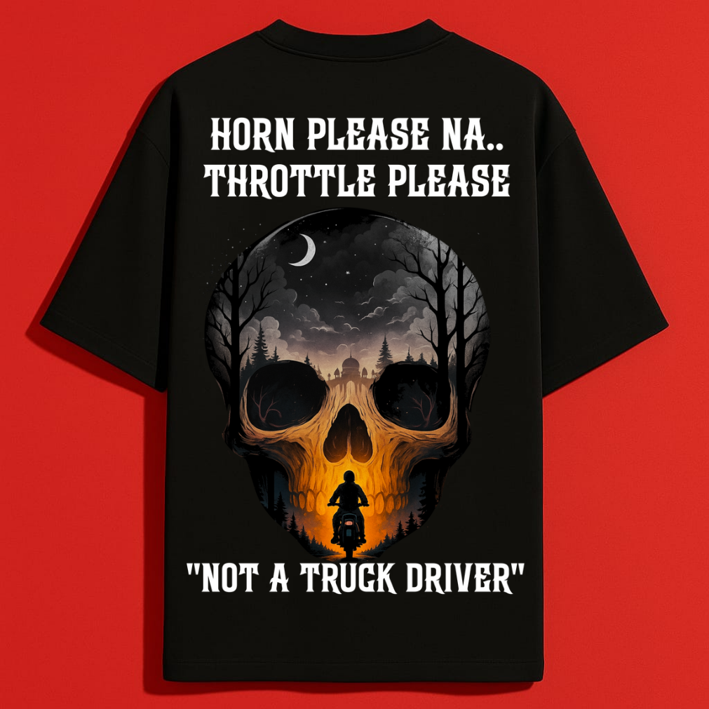 Throttle Please - Back print - Oversized Classic T-Shirt