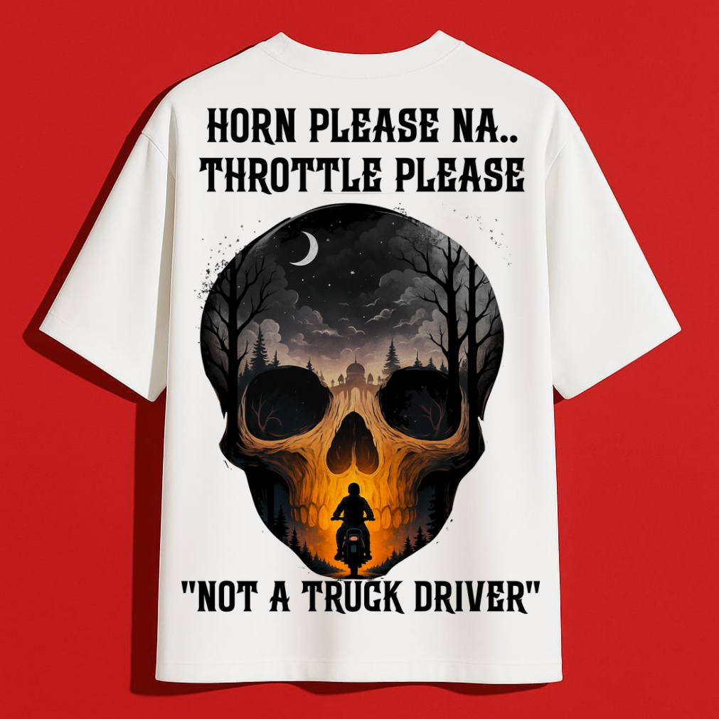 Throttle Please - Back print - Oversized Classic T-Shirt