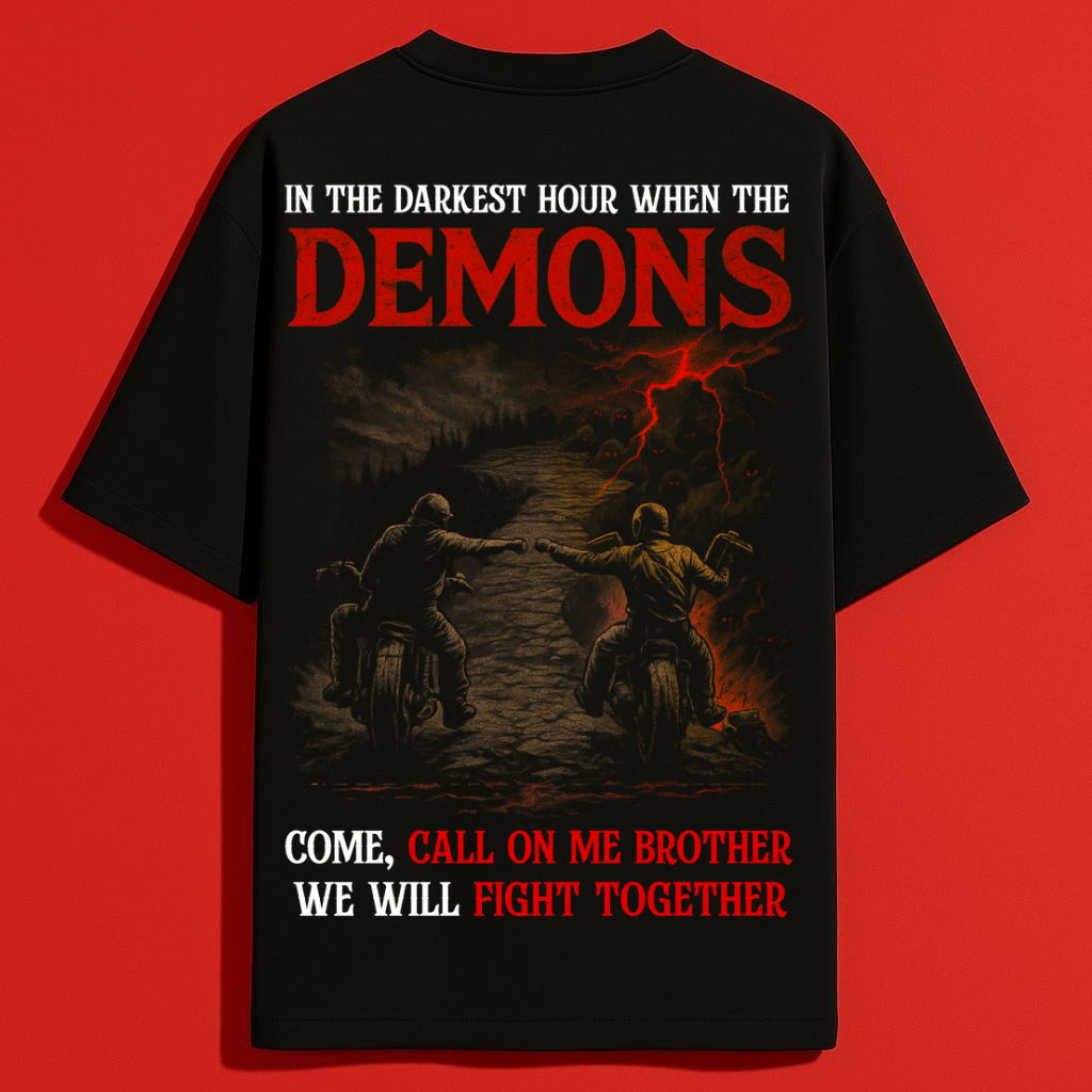 Demons-Back print- Oversized Classic T-Shirt