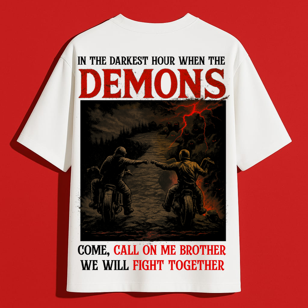 Demons-Back print- Oversized Classic T-Shirt