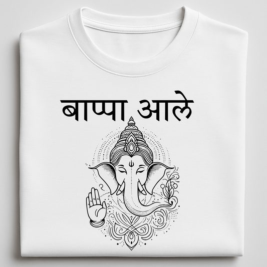 Bappa aale- Round neck T-Shirt