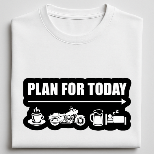 Biker plan - round neck T-Shirt