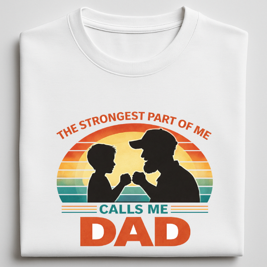 Dad's strength (Son) - round neck T-Shirt