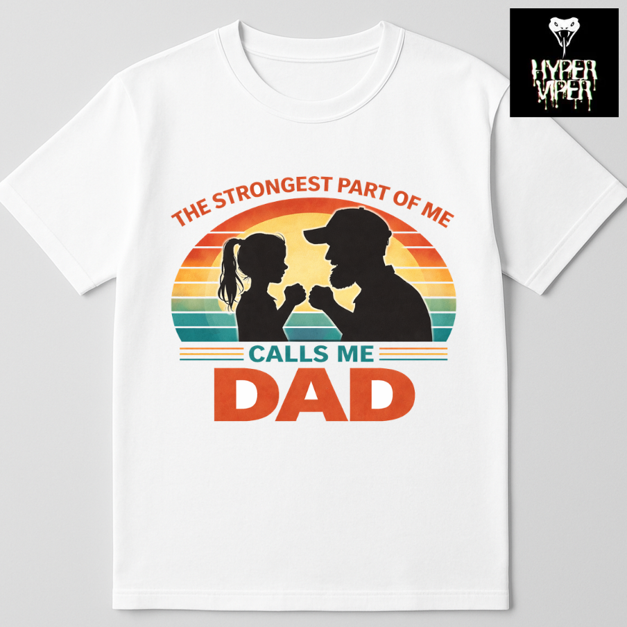 Dad's strength (Daughter) - round neck T-Shirt