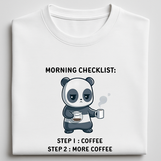 Coffee more coffee - round neck T-Shirt