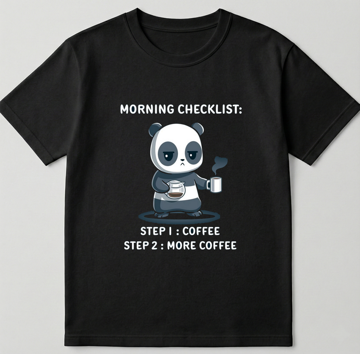 Coffee more coffee - round neck T-Shirt