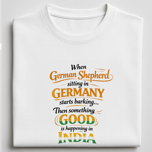 German Shepherd - round neck T-shirt