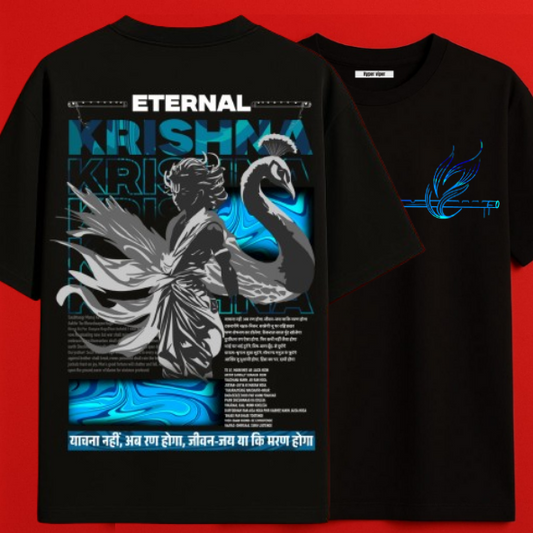 Krishna-Back print-OversizedT-Shirt