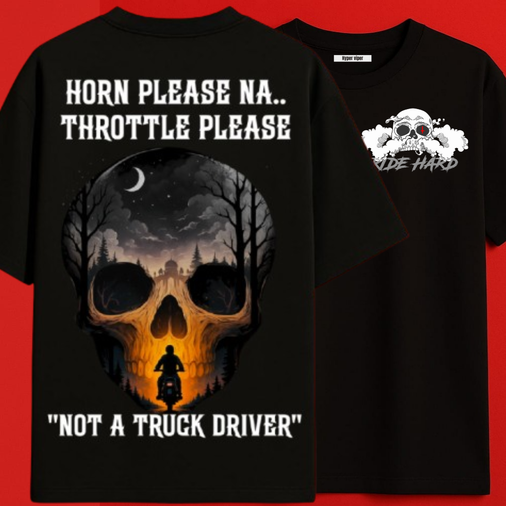 Throttle Please - Back print - Oversized Classic T-Shirt