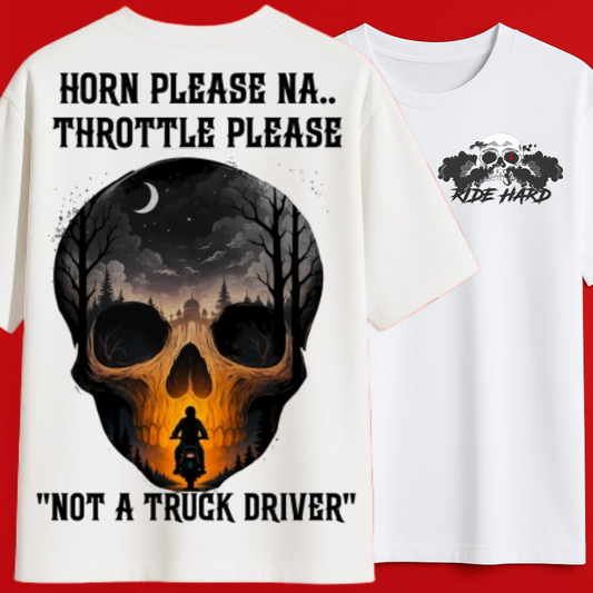 Throttle Please - Back print - Oversized Classic T-Shirt