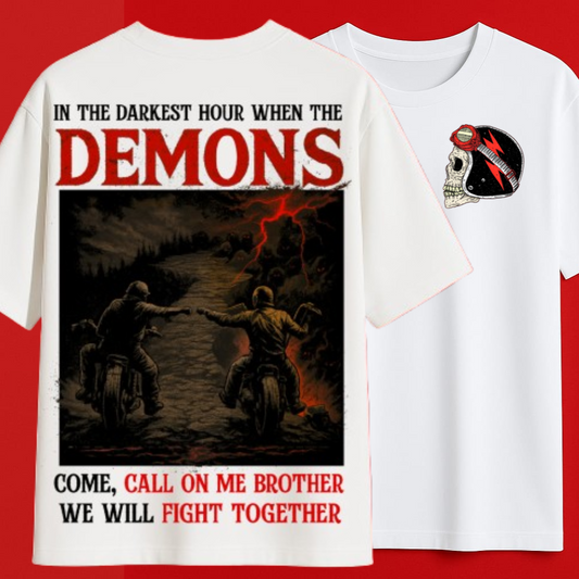 Demons-Back print- Oversized Classic T-Shirt