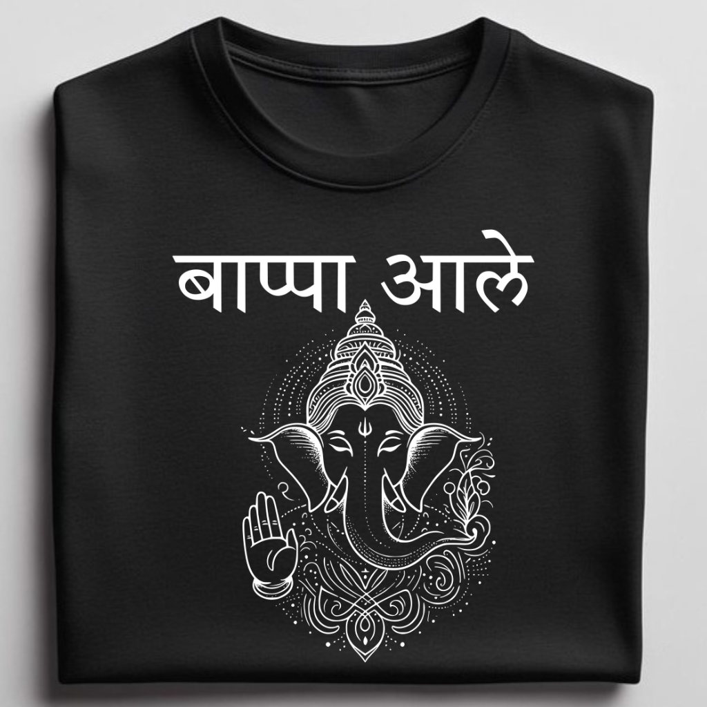 Bappa aale- Round neck T-Shirt