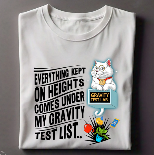 Gravity test Unisex tshirt