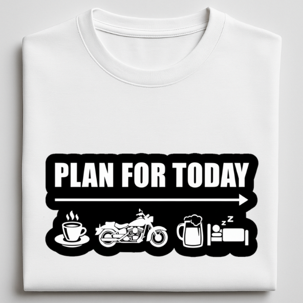Biker plan - round neck T-Shirt