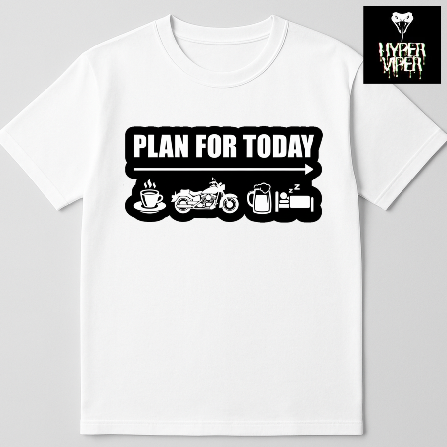 Biker plan - round neck T-Shirt