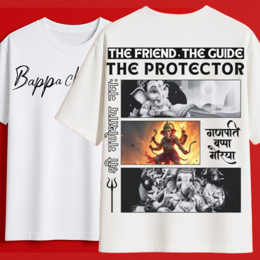 Bappa-Back print- Oversized T-Shirt - unisex