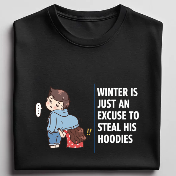 Hoodie Theif - round neck unisex T-shirt