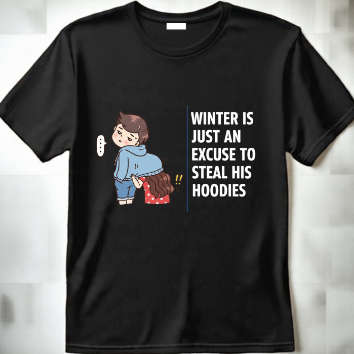 Hoodie Theif - round neck unisex T-shirt