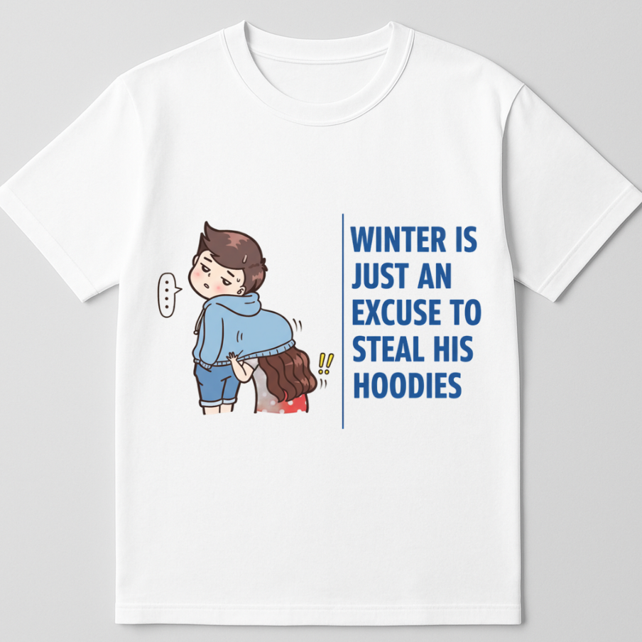 Hoodie Theif - round neck unisex T-shirt