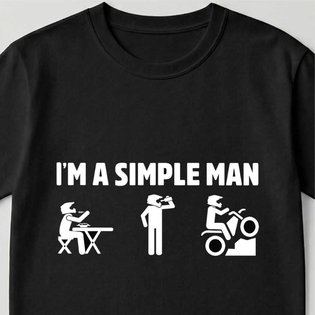 Simple Man - round neck T-Shirt