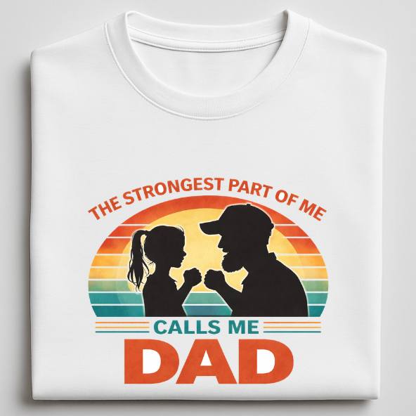 Dad's strength (Daughter) - round neck T-Shirt