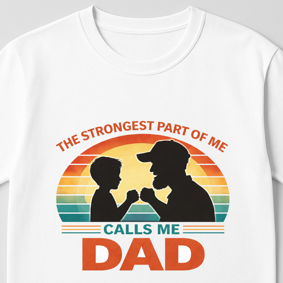 Dad's strength (Son) - round neck T-Shirt