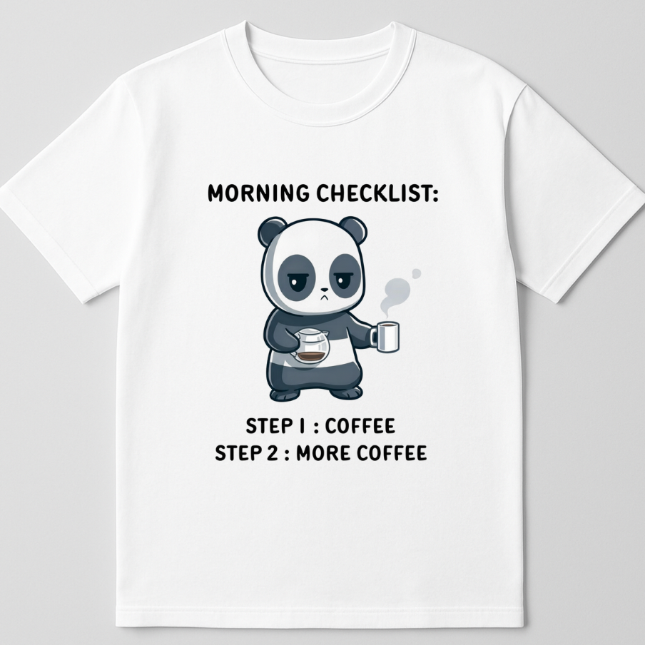 Coffee more coffee - round neck T-Shirt