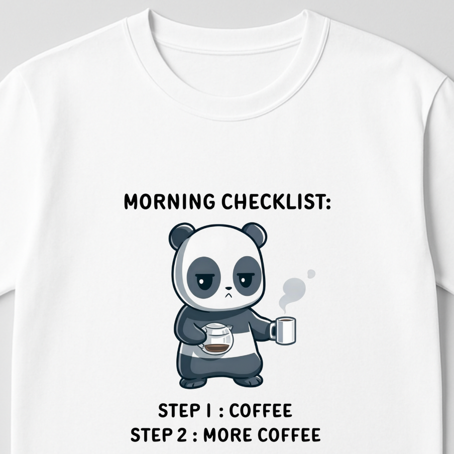 Coffee more coffee - round neck T-Shirt