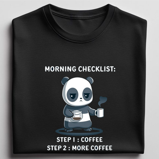 Coffee more coffee - round neck T-Shirt