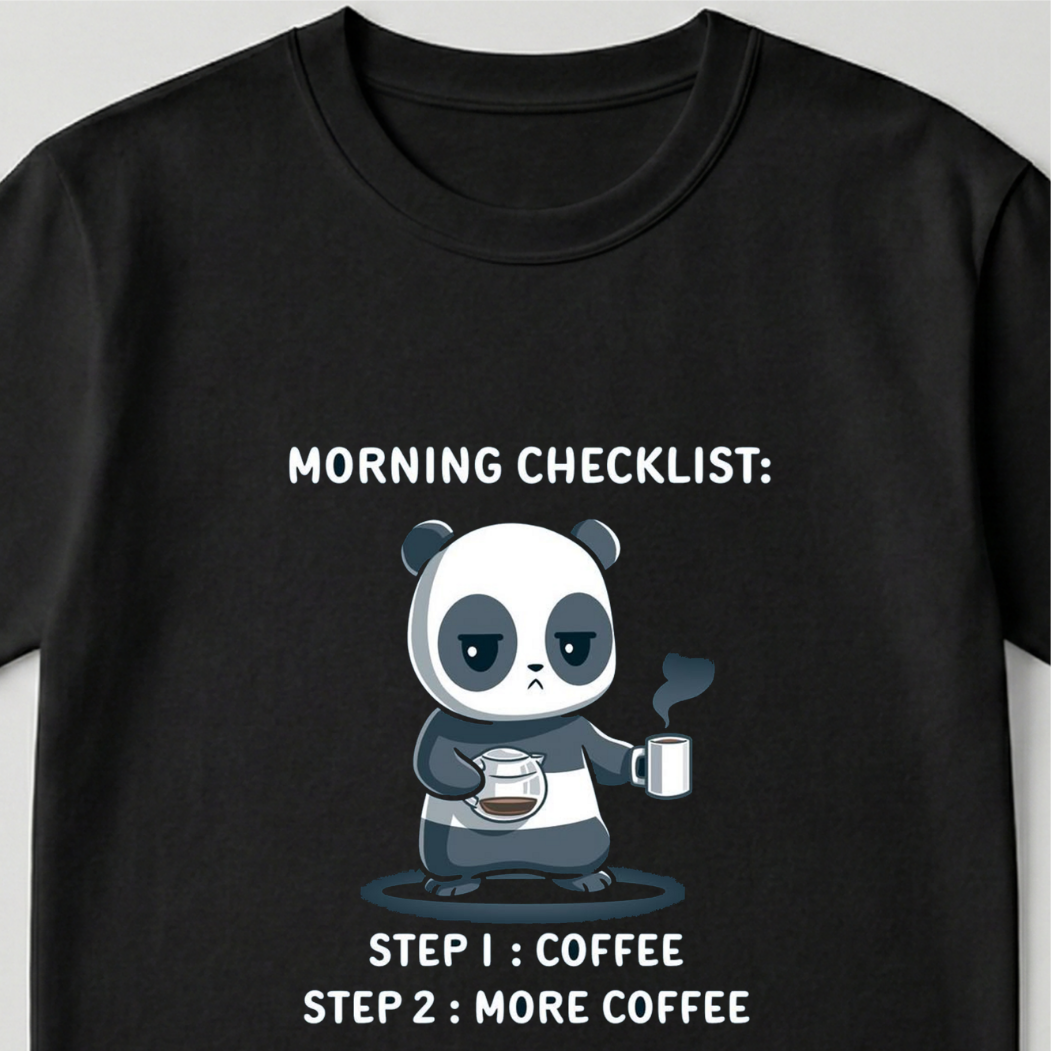 Coffee more coffee - round neck T-Shirt