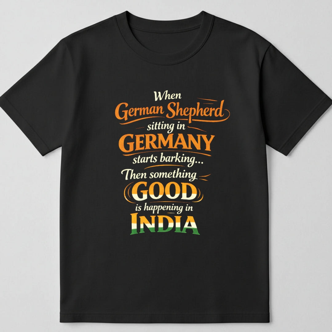 German Shepherd - round neck T-shirt