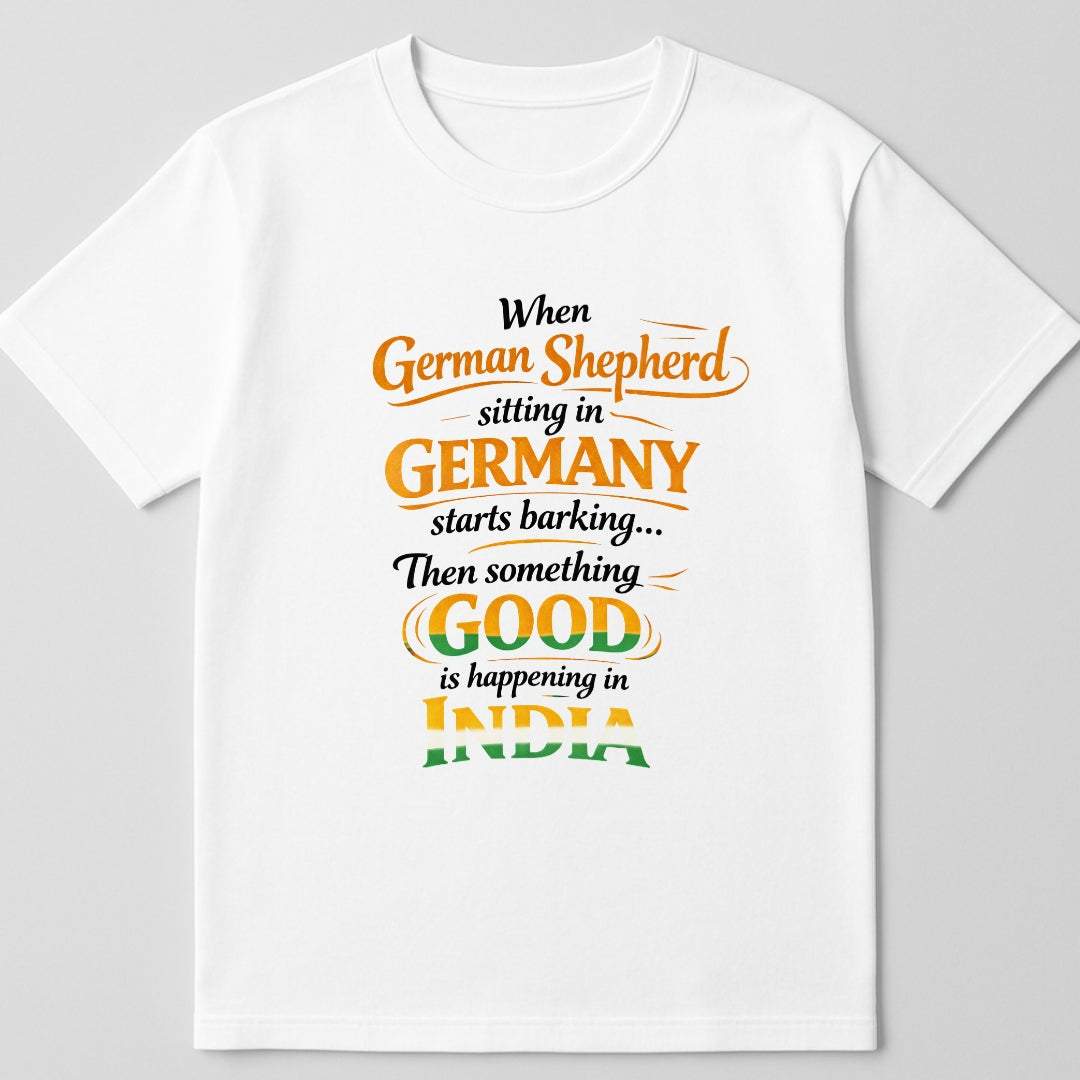 German Shepherd - round neck T-shirt