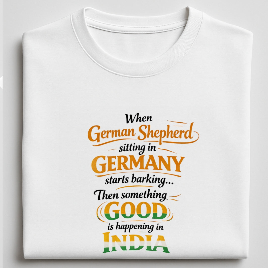 German Shepherd - round neck T-shirt