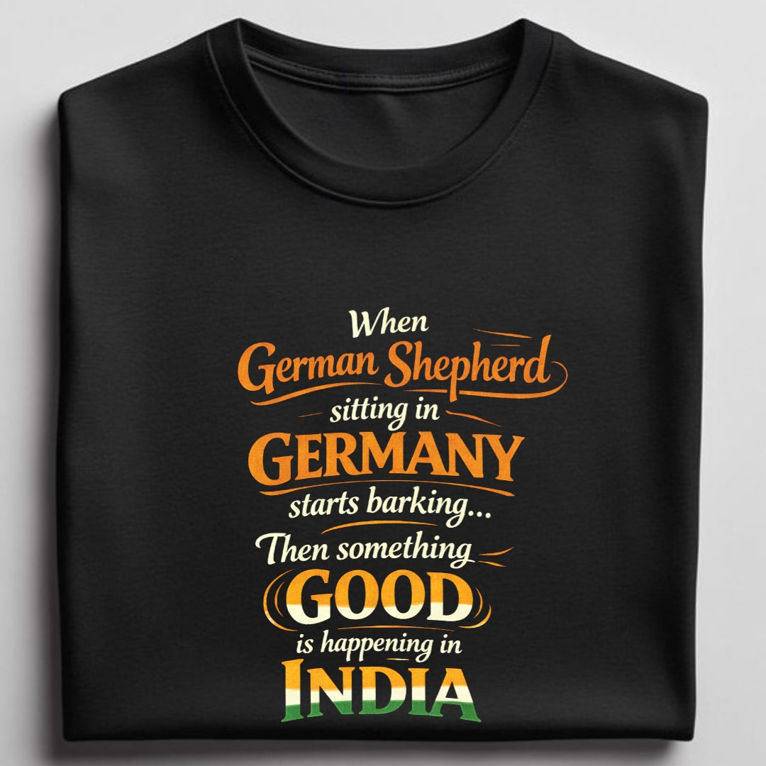German Shepherd - round neck T-shirt