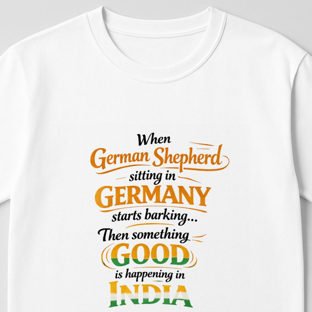 German Shepherd - round neck T-shirt