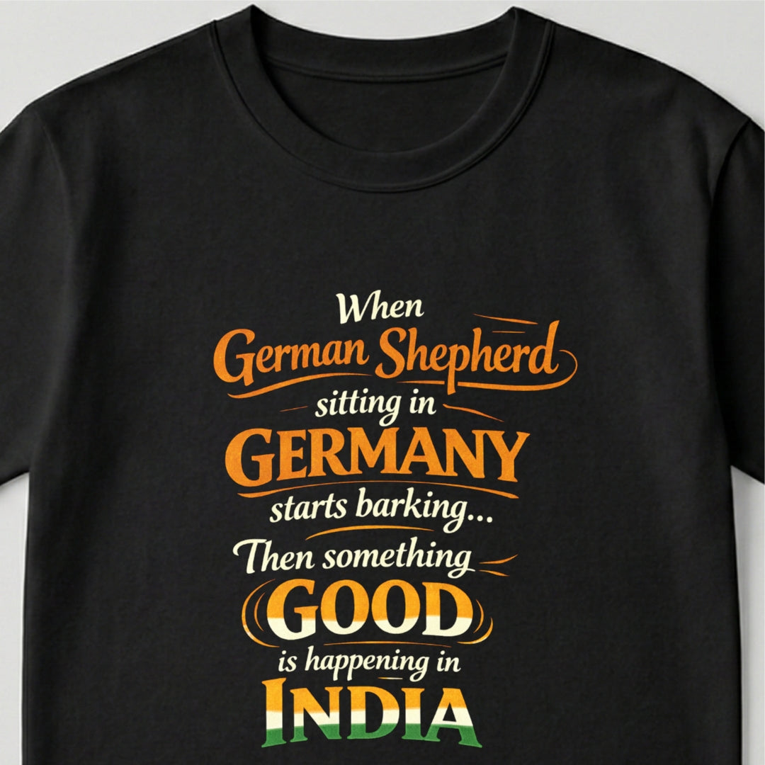 German Shepherd - round neck T-shirt