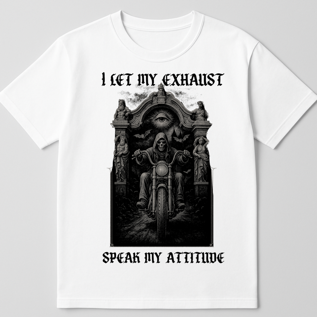 Attitude biker - round neck T-Shirt