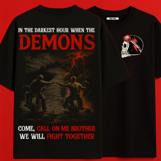 Demons-Back print- Oversized Classic T-Shirt