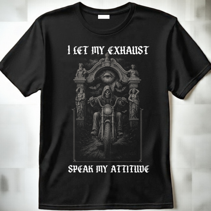 Attitude biker - round neck T-Shirt