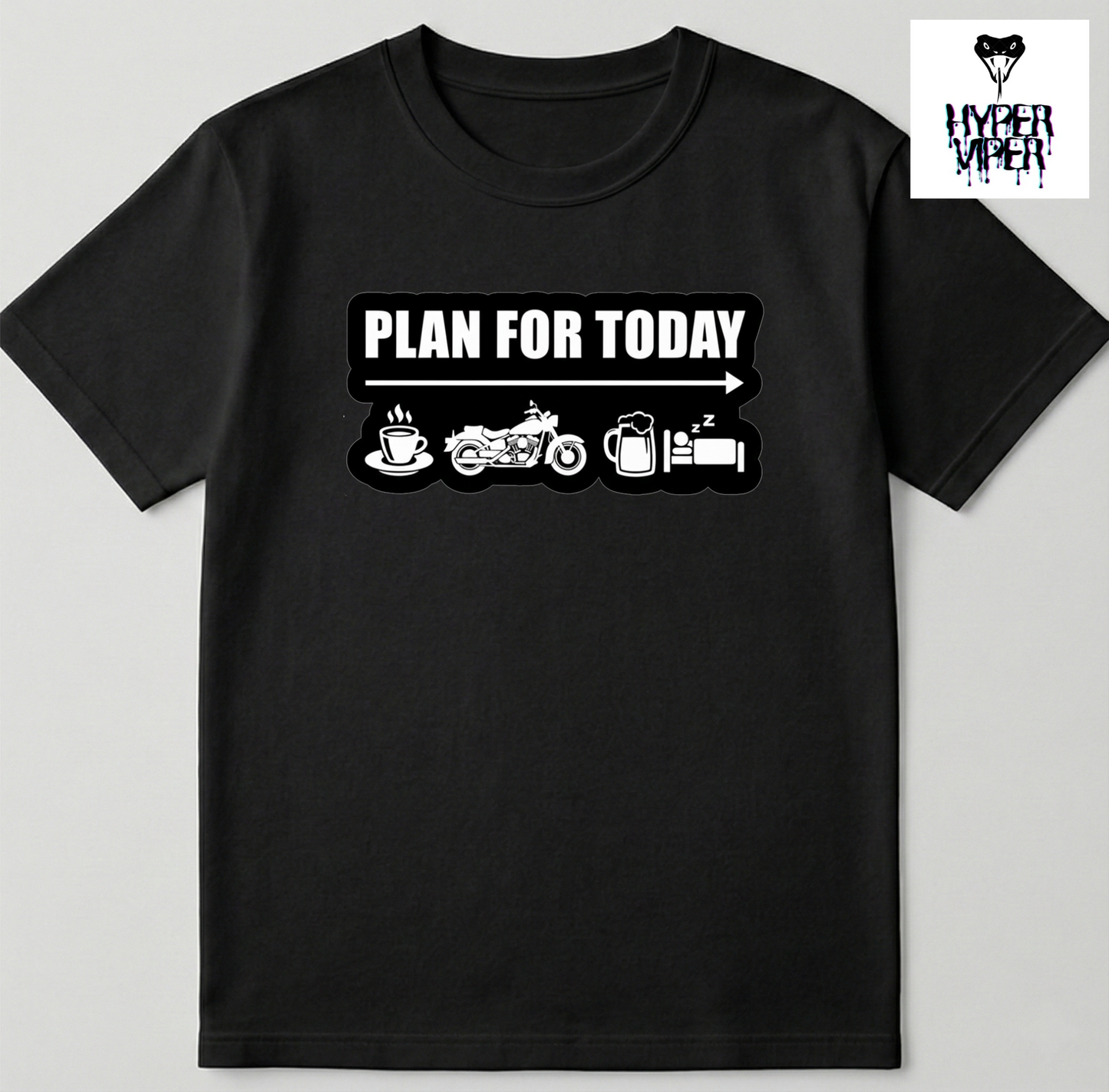 Biker plan - round neck T-Shirt