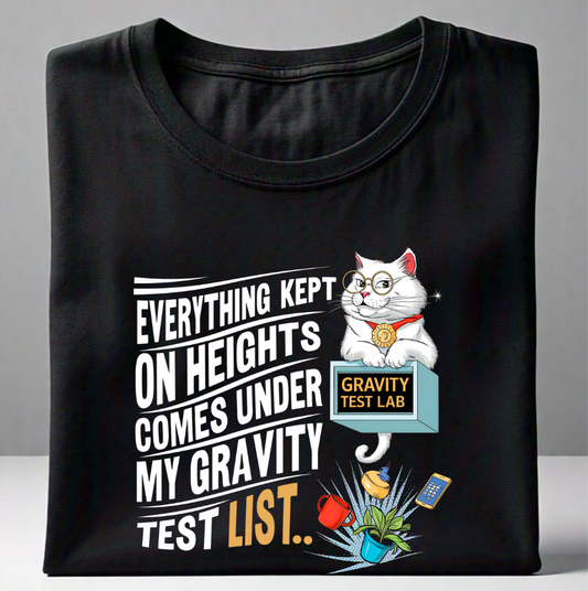 Gravity test Unisex tshirt
